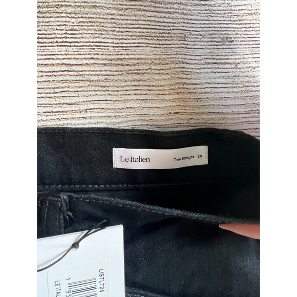 NWT Frame Le Italien True Straight Black Women's Jeans Size 26 - Picture 8 of 13